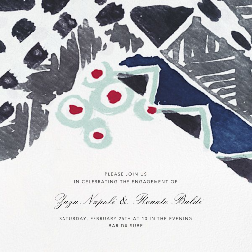 Blue Note - Party Invitation by Oscar de la Renta