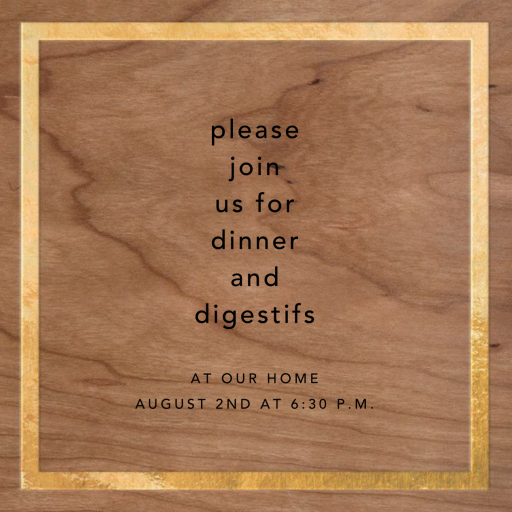 Wood Grain Light - Cocktail Party Invitation by Paperless Post