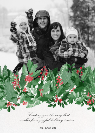 Holly Hedge - Greeting Card by Paperless Post