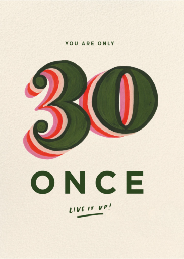Just Once - Birthday Card by 2021 Co.