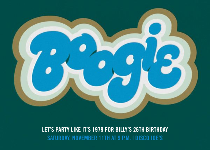 Boogie Down - '70s Theme Party Invitation by Paperless Post