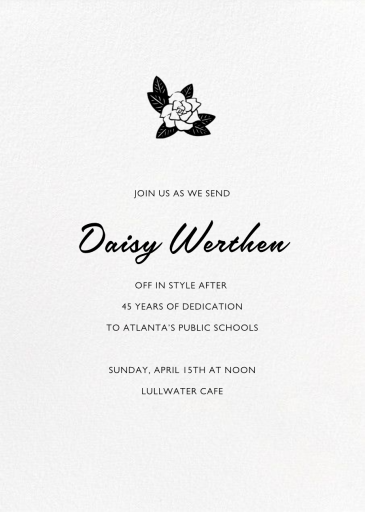 Ivory Plain - Retirement and Farewell Party Invitation by Paperless Post
