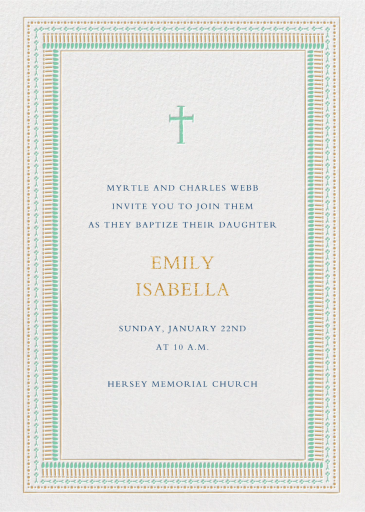 Our Baby's Big Day - Baptism & Christening Invitation by Mr. Boddington's Studio