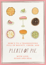 Nine Pies - Business Thanksgiving Card by Mr. Boddington's Studio