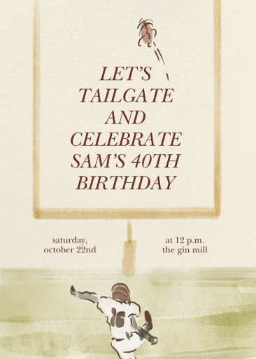 Football Goalpost Birthday Invitation