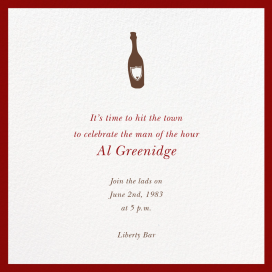Red Square Border - Bachelor Party Invitation by Paperless Post