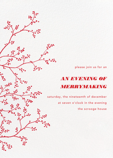 Winter Berries - Corporate Holiday Party Invitation by Paperless Post