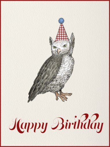 Birthday Owl - Birthday Card by Paperless Post