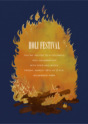 Bonfire - Holi Invitation by Paperless Post