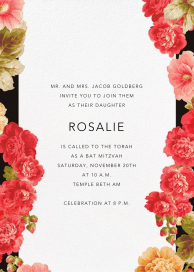 Garden Floral Ikat (Invitation) - Bar & Bat Mitzvah Invitation by Oscar de la Renta