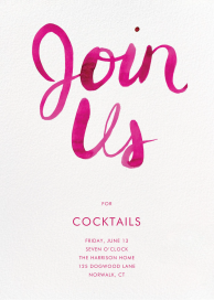 Join Us (Watercolor Script) by Linda and Harriett