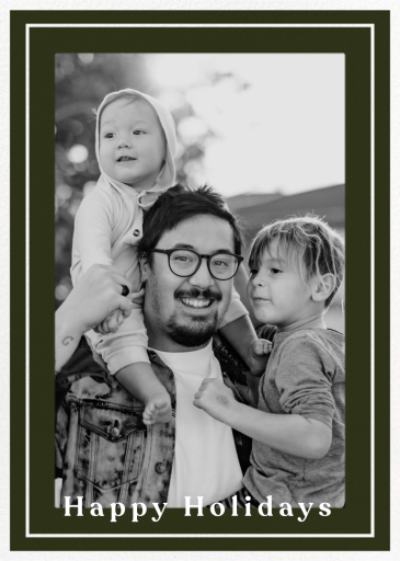 Double Border Photo - Holiday Card by Paperless Post