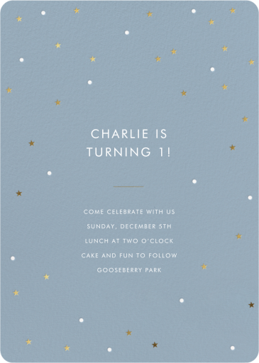 Tiny Stars - First Birthday Invitation by Sugar Paper