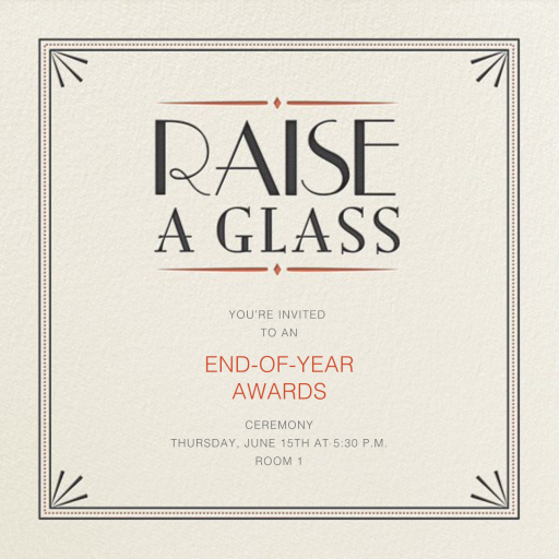 Raise a Glass - Invitation by Crate & Barrel