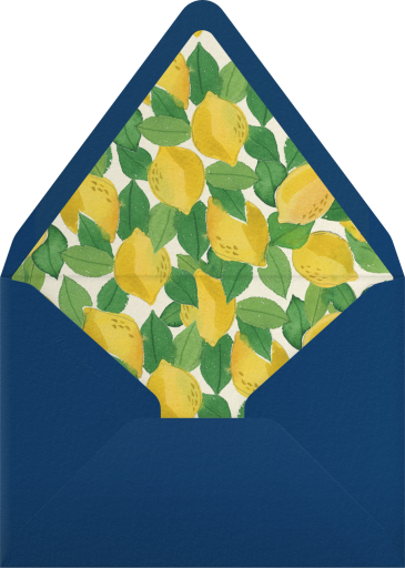 Amalfi Lemons Blue Tile - Paperless Post Envelope