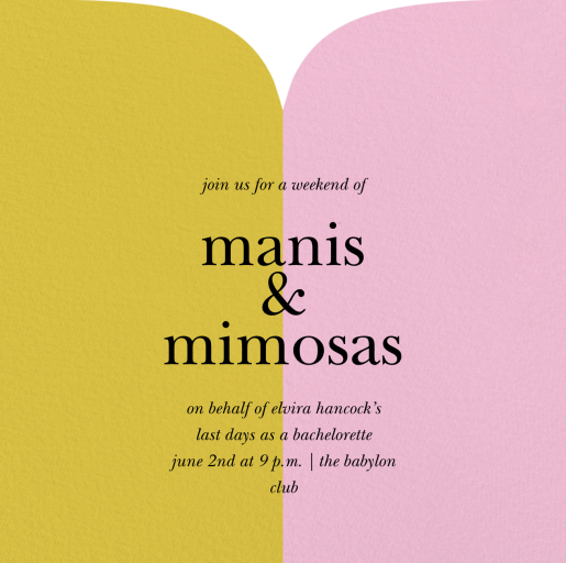 Two Halves - Bachelorette Party Invitation by kate spade new york