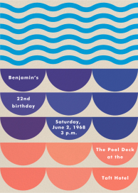 New Waves - Birthday Invitation by Gold Rush Paper