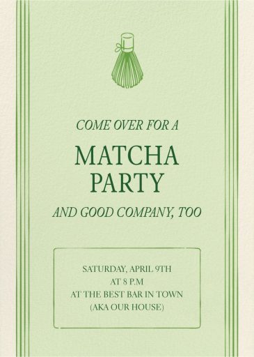 Matcha - Invitation by Paperless Post