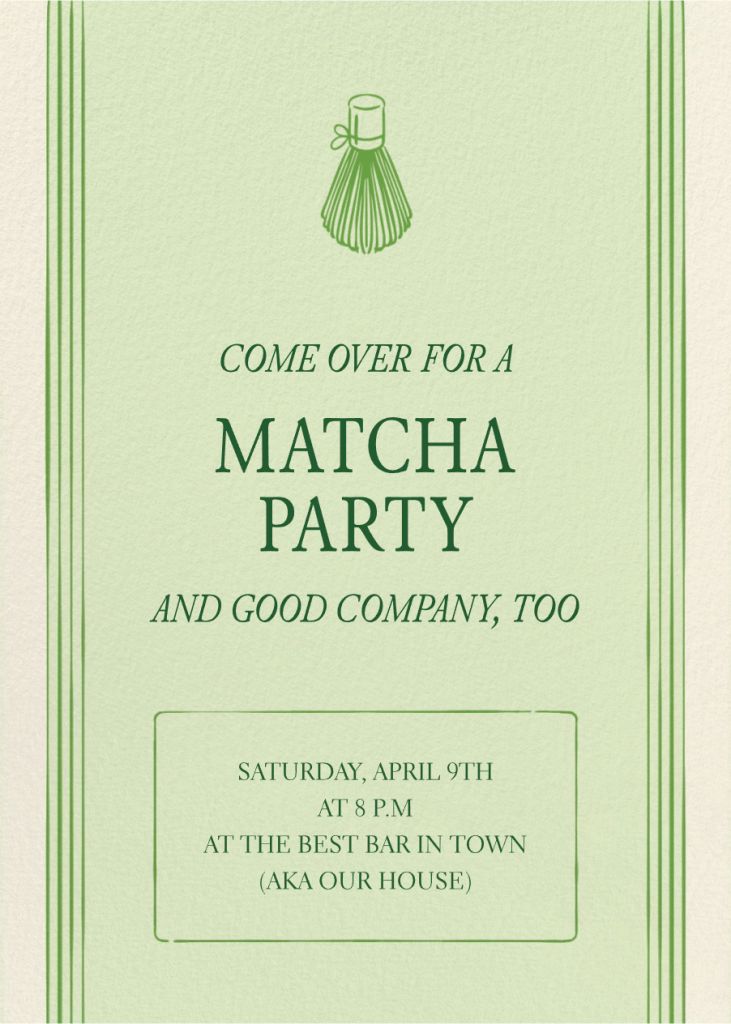 Matcha Invitation