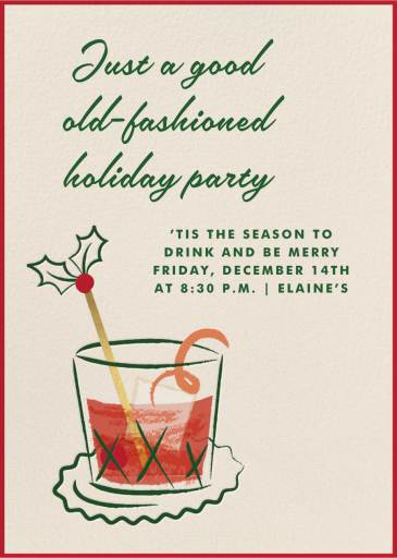 Holiday Old Fashioned - Invitation by Cheree Berry Paper & Design
