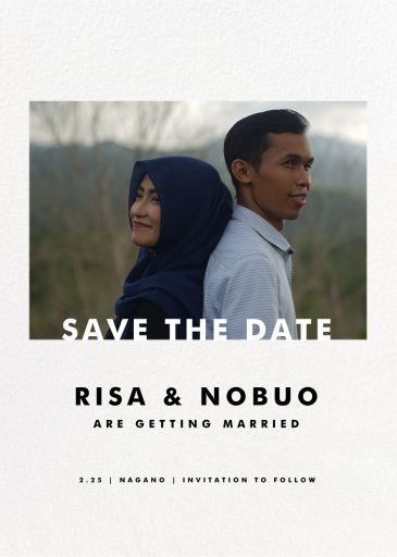 Tall Horizontal (Photo) - Save the Date by Paperless Post