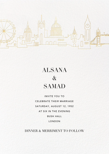 Skyline View - Wedding Invitation by Paperless Post