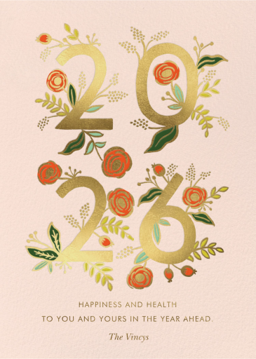 Poppy New Year - New Year's Card by Rifle Paper Co.