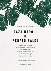 Monstera (Invitation) by Paperless Post