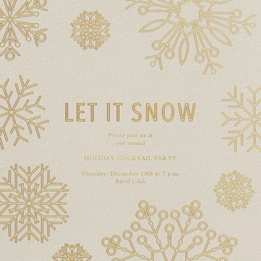 Etched Snowflakes - Winter Party Invitation by Paperless Post