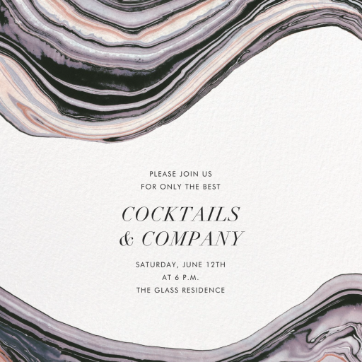 Marbleized - Birthday Invitation by Kelly Wearstler