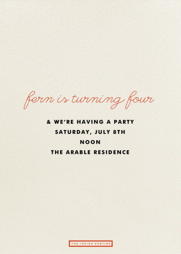 Hopscotch - Invitation by The Indigo Bunting - Back