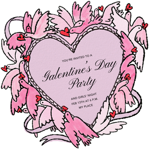 Galentine’s Doves - Invitation by Hello!Lucky