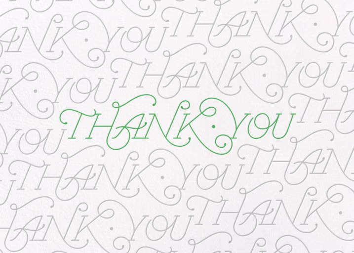 A Thousand Thanks - Thank You Card by Paperless Post