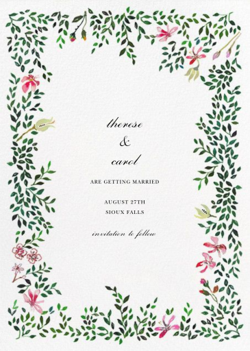 Hedgerow in Bloom (Save the Date) - Invitation by Happy Menocal