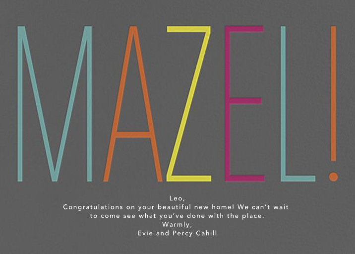 Mazel! - Congratulations Card by Paperless Post