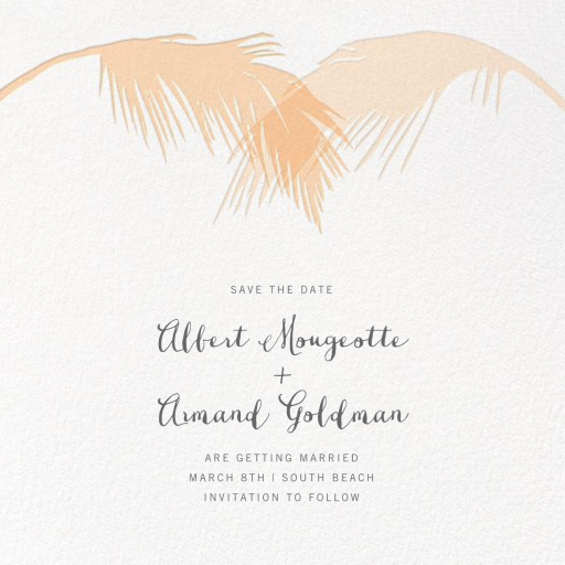 Tropical Palm Square - Save the Date by Paperless Post