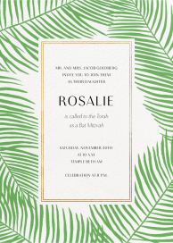 Palmier Nouveau - Bar & Bat Mitzvah Invitation by Paperless Post