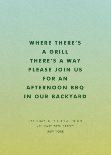 Gradient Full - BBQ Invitation by Paperless Post