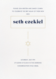 Momentous - Bris/Baby Naming Invitation by Paperless Post