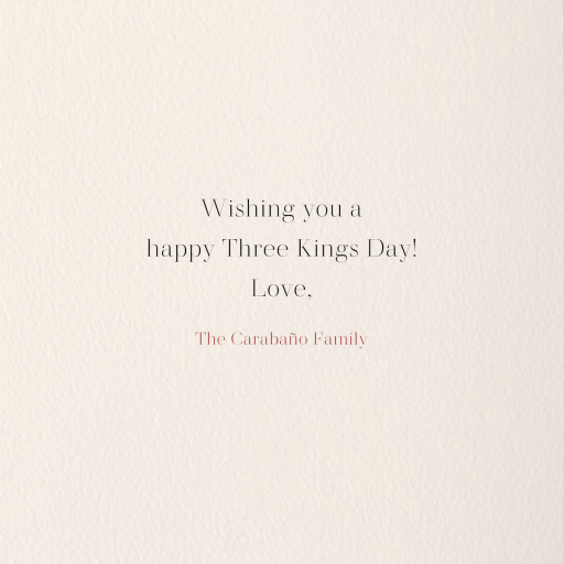 Three Traveling Magi - Día de Reyes Card by Paperless Post - Back