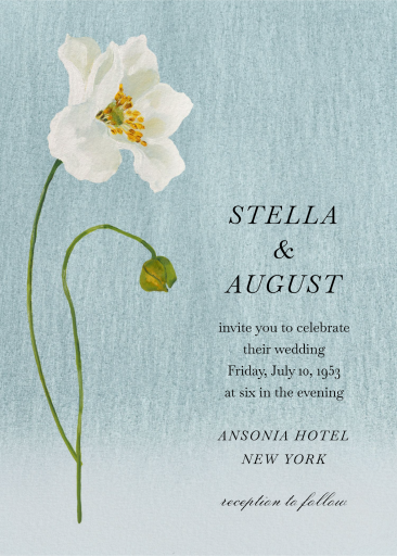 Alpine Poppy - Invitation by Oscar de la Renta