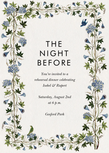 Tender Tendrils - Rehearsal Dinner Invitation by Stephanie Fishwick