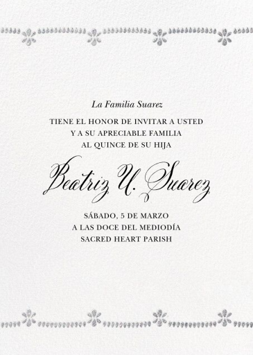 Ornate Occasion Photo - Quinceañera Invitation by Paperless Post - Back