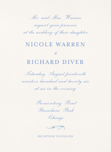 Fine Flourish - Wedding Invitation by Crane & Co.