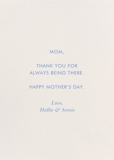 Thanks Bouquet - Mother's Day Card by Rifle Paper Co. - Back