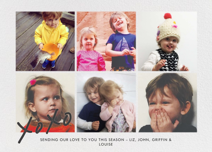 With Hugs and Kisses (Photo) - Holiday Card by Linda and Harriett