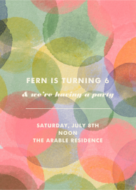 Birthday Watercolor - Birthday Invitation by Crate & Barrel