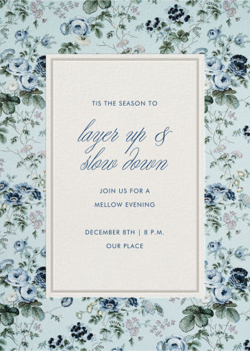 Trellis Bloom - Winter Party Invitation by Schumacher