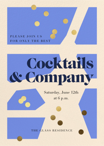 Geometric Confetti - Cocktail Party Invitation by Gold Rush Paper