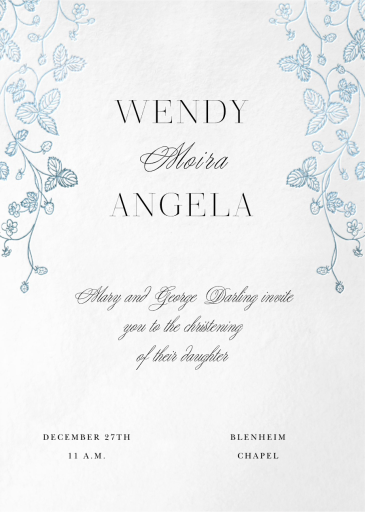 Strawberry Dreams - Baptism & Christening Invitation by Paperless Post